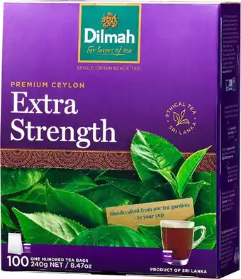 Coles Dilmah Extra Strength Tea Bags 100 Pack offer