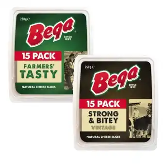 Coles Bega Cheese Block, Grated or Slices 250g offer