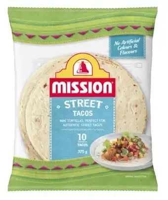 Coles Mission Street Tacos 10 Pack 375g offer