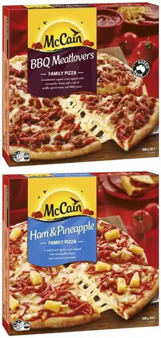 Coles McCain Family Pizza 490g-500g offer