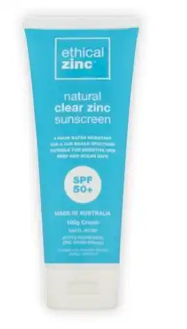 Coles Ethical Zinc Natural Clear Zinc SPF50+ 100g^ offer