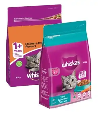 Coles Whiskas Dry Cat Food 800g offer