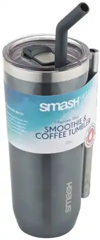 Coles Smash Blue Smoothie & Coffee Tumbler 650mL offer