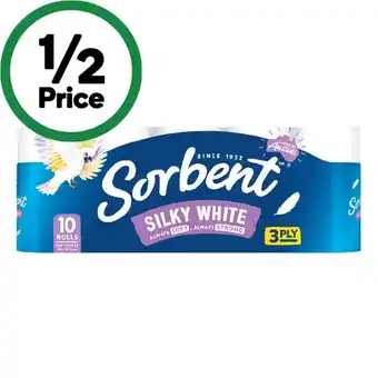 Woolworths Sorbent Toilet Tissue Pk 10 offer