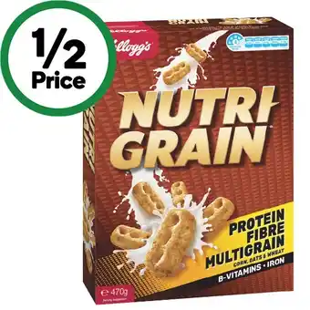 Woolworths Kellogg’s Nutri-Grain 470g offer