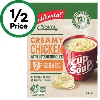 Woolworths Continental Cup Soup 50-75g Pk 2 offer