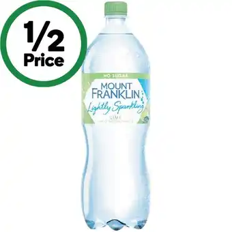 Woolworths Mount Franklin Lightly Sparkling Water 1.25 Litre offer