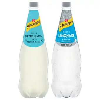 Woolworths Schweppes Soft Drinks or Mixer Varieties 1.1 Litre offer