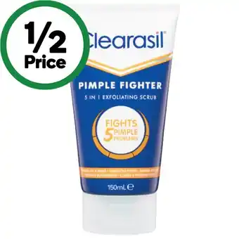 Woolworths Clearasil 5 in 1 Pimple Fighter Exfoliating Scrub 150ml offer