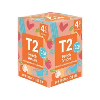 Woolworths T2 Iced Tea 4 x 240ml offer