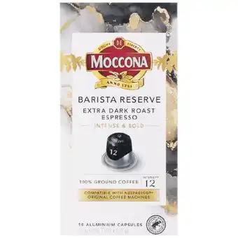 Woolworths Moccona Barista Reserve Capsules Pk 10 offer