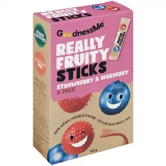 Woolworths Goodness Me Fruit Packs 120g Pk 8 offer