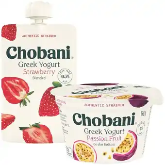 Woolworths Chobani Greek Yogurt Pot or Pouch 140-160g – From the Fridge offer