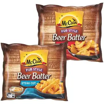Woolworths McCain Beer Batter Chips or Wedges 750g offer