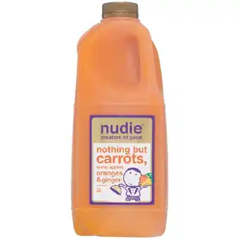 Woolworths Nudie Gold Nothing But Carrot, Orange, Apple & Ginger 2 Litre offer