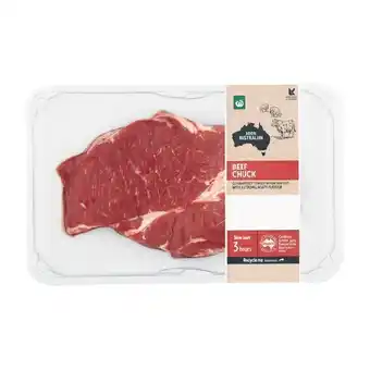 Woolworths Australian Beef Chuck Steak offer