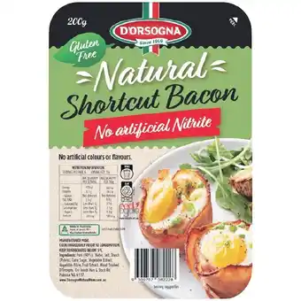 Woolworths D’Orsogna Natural Shortcut Bacon 200g – From the Fridge offer