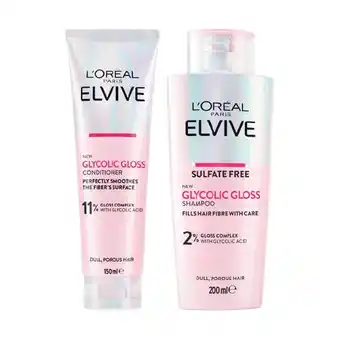 Woolworths L’Oreal Paris Elvive Glycolic Gloss Shampoo 200ml or Conditioner 150ml offer