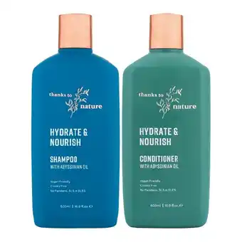 Woolworths Thanks To Nature Shampoo or Conditioner 500ml offer