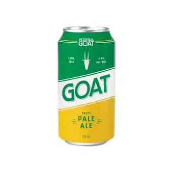 Woolworths Mountain GOAT Tasty Pale Ale Cans 24x375ml offer