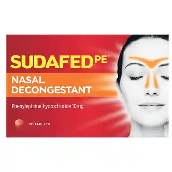 Sudafed PE Nasal Decongestant 10mg Tablets Pk 20