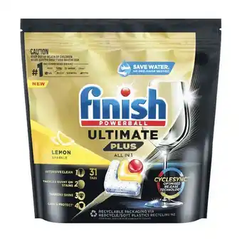 Woolworths Finish Ultimate Plus All In One Dishwasher Tablets Pk 31 offer