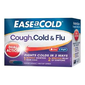 Woolworths Ease a Cold Cough, Cold & Flu Capsules Pk 24 offer