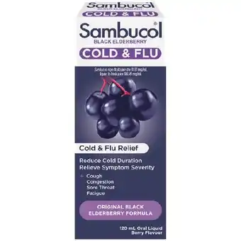 Woolworths Sambucol Cold & Flu Liquid 120ml offer