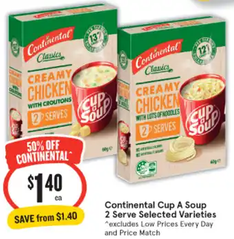 IGA Continental Cup A Soup 2 Serve offer