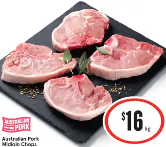 IGA |Australian Pork Midloin Chops per kg offer