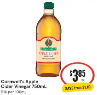 IGA Cornwell's Apple Cider Vinegar 750mL offer