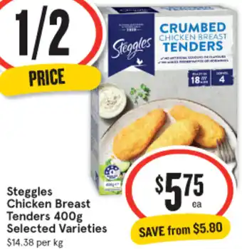 IGA Steggles Chicken Breast Tenders 400g offer