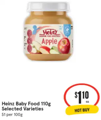 IGA Heinz Baby Food 110g offer