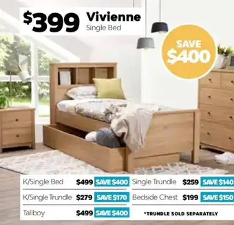 ComfortStyle Furniture & Bedding Vivienne Single Bed offer