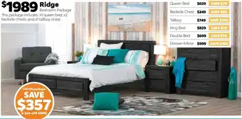 ComfortStyle Furniture & Bedding Ridge Bedroom Package offer