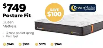 ComfortStyle Furniture & Bedding Posture Fit Queen Mattress offer