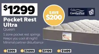 ComfortStyle Furniture & Bedding Pocket Rest Ultra Queen offer