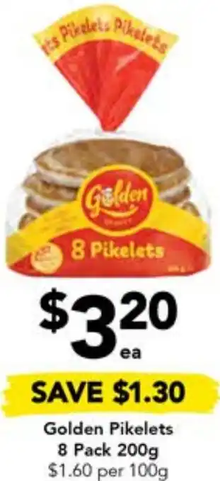 Drakes Golden Pikelets 8 Pack 200g offer