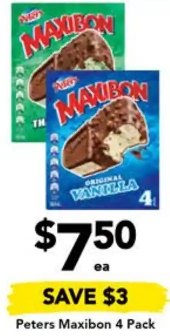 Drakes Peters Maxibon 4 Pack offer
