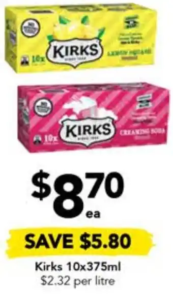 Drakes Kirks 10x375ml offer