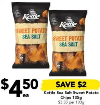 Drakes Kettle Sea Salt Sweet Potato Chips 135g offer