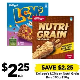 Drakes Kellogg's LCMs or Nutri-Grain Bars 100g-110g offer