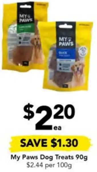 Drakes My Paws Dog Treats 90g offer