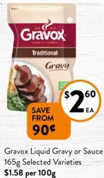 Foodworks Gravox Liquid Gravy or Sauce 165g offer