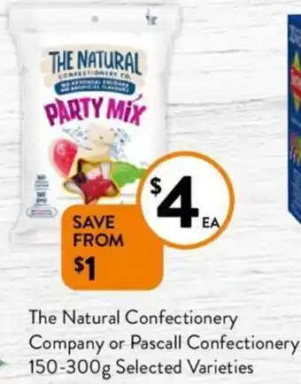 Foodworks The Natural Confectionery Company or Pascall Confectionery 150-300g offer