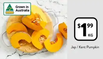 Foodworks Jap / Kent Pumpkin per kg offer