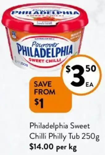 Foodworks Philadelphia Sweet Chilli Philly Tub 250g offer