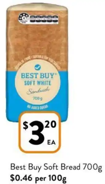 Foodworks Best Buy Soft Bread 700g offer