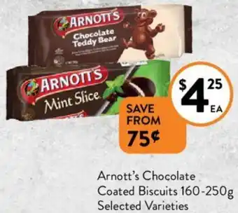 Foodworks Arnott's Chocolate Coated Biscuits 160-250g offer
