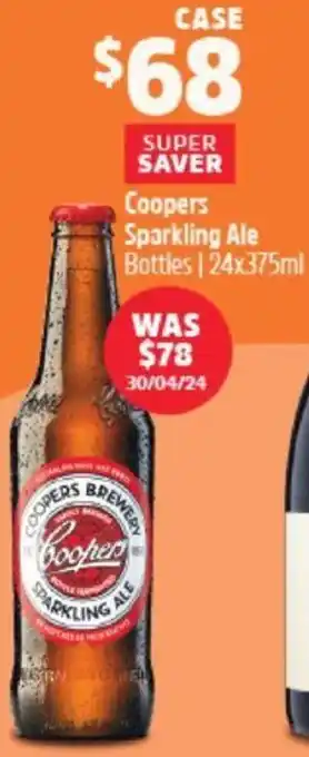 BWS Coopers Sparkling Ale Bottles | 24x375ml offer